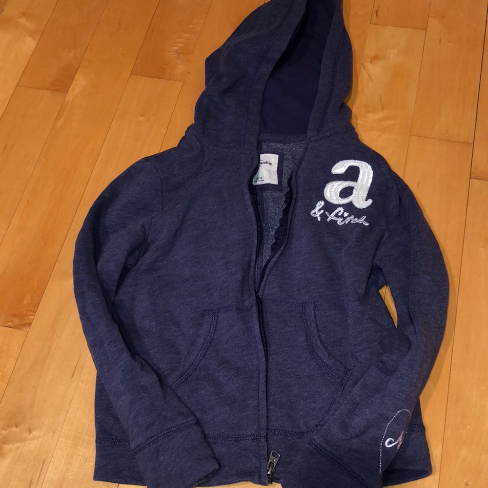 A purple Abercrombie hoodie